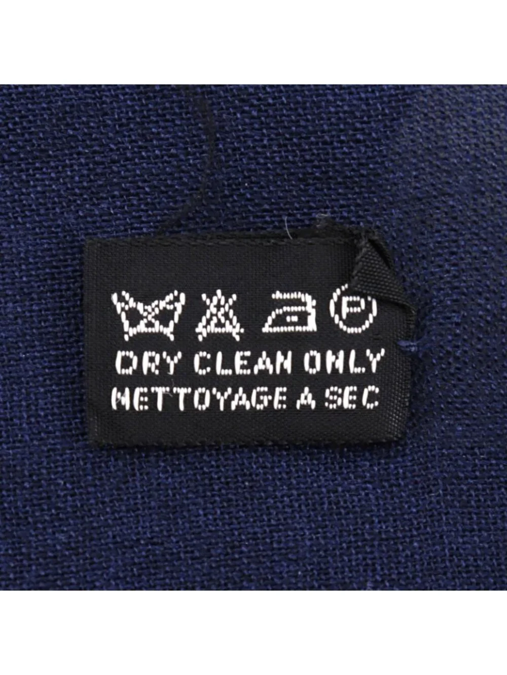 Chanel CC Logo Silk Navy Scarf
